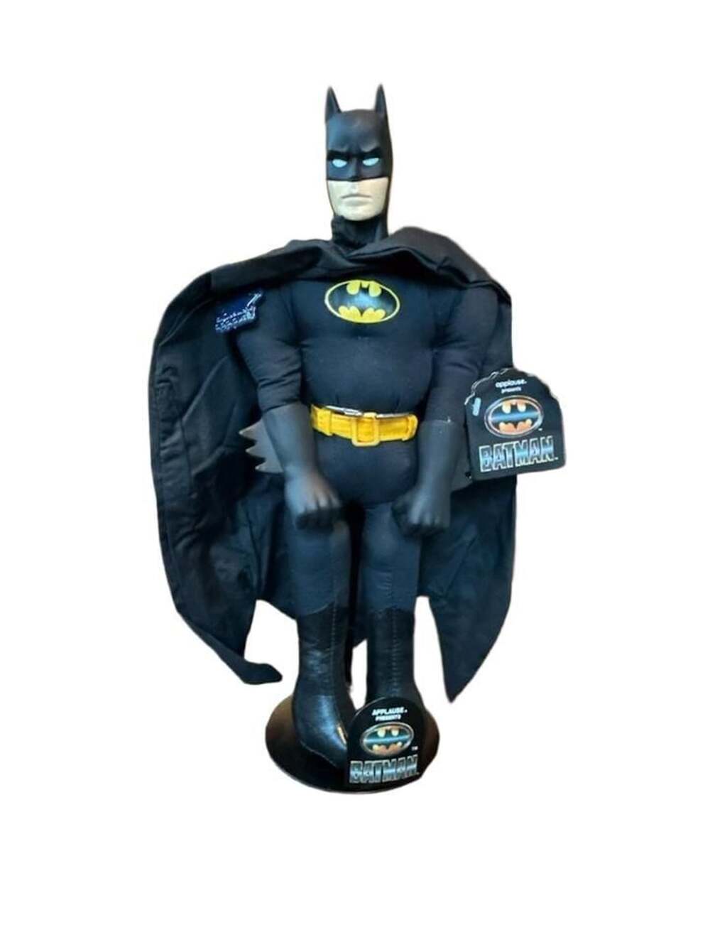 Applause Batman 1989 Collector Plush Figure Doll With Stand and Tags